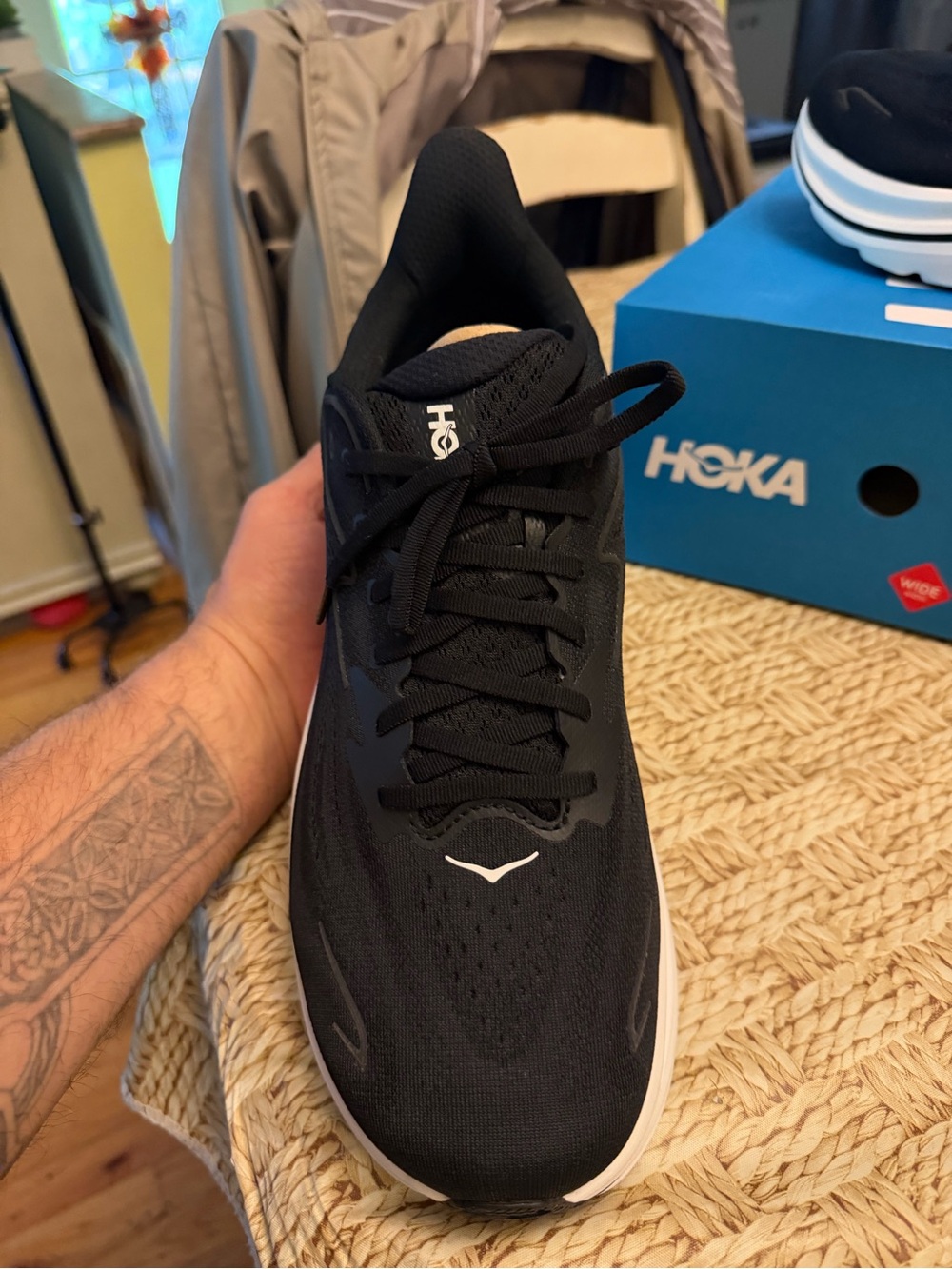HOKA CLIFTON 10s sz 12 m 2e wide new in box $160 retail price!! - Picture 3 of 4